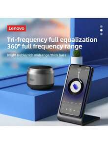 Lenovo K30 Portable Hifi Bluetooth Wireless Speaker Waterproof USB Outdoor Loudspeaker Music Surround Bass Box Mic Chinese packaging - 黑色 - 查看 9