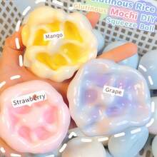 柔软可捏的感官玩具 - 可塑形DIY减压小工具，适合办公室、家庭和通勤使用。 - 彩色 - 查看 4