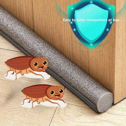 1/2pcs Soundproof Door Seal Strip, Door Bottom Draft Stopper, Noise Reduction Foam Material, Easy Installation For Home & Office, Enhance Door Sealing, Thickened Seal Strip