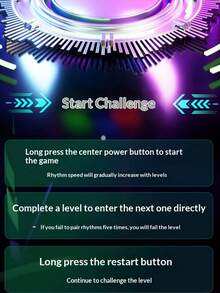 Máy chơi game cầm tay mini nhịp điệu, nhiều cấp độ nhạc nhịp điệu, thiết bị chơi game đa chế độ, lối chơi bậc thầy nhịp điệu giúp giảm căng thẳng, phụ kiện di động sáng tạo, đồ chơi để bàn cho người lớn giúp tập trung và tương tác, trò chơi phá băng trong bữa tiệc, quà tặng sinh nhật/Giáng sinh/Lễ Phục sinh/Năm mới/Ngày Valentine. - màu đen - Xem 9