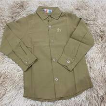 Long-Sleeved Button-Down Dress Shirt For Weddings And Smart Casual Attire. - 卡其色 - 查看 2