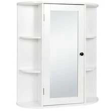 Bathroom Cabinet Wall Mount Medicine Cabinet With Single Mirror Door Adjustable - White - View 11