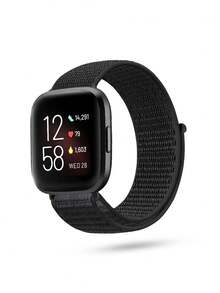 chinbersky 尼龙环形表带，兼容 Fitbit Versa 2、Fitbit Versa Lite、Fitbit Versa Band，柔软可调节透气替换表带，男女通用 - For Versa 2 - 查看 18