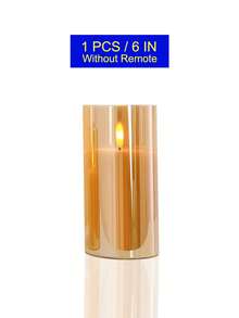 3PCS LED Flameless Candles, 3D Realistic Flickering Candles, No Flame Candles, Unscented Candles, Battery Operated, Suitable For Party, Halloween, Christmas, Wedding, Tabletop, Holiday Atmosphere Lighting - Gold - View 15