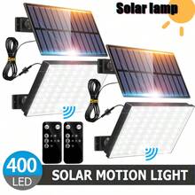 400pcs LED White Light Solar Powered Outdoor Motion Sensor Wall Light, With 5m Extra Long Cable & Remote Control, IP65 Waterproof, Suitable For Roof, Exterior Wall, Garage, Ideal Gift For Holidays Or Father's Day - White Light - View 12