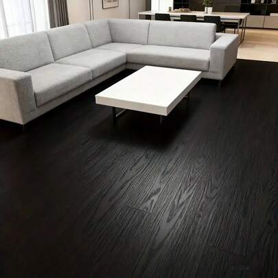 1개 두꺼운 갈색 욕실 화장실 바닥 스티커, 자체 접착 미끄럼 방지 욕실 바닥 타일, 주방 바닥 데칼, 자체 접착 가정 장식 방수 자체 접착 바닥, 설치 용이