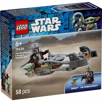  LEGO 75436 Mandalorian And Grogu's Speeder Bike™ Puzzle Building Block Collection