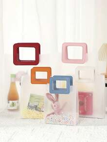 10个/1个磨砂透明圆形手提袋，情人节礼品袋，婚礼礼品袋，糖果伴娘礼品袋，珠宝店购物袋，婚礼伴娘礼品袋，适用于婚礼、生日、情人节等场合，PP材质磨砂透明圆形手提袋