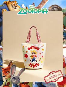 Disney Zootopia Officially Licensed 1 Pc Zootopia Pattern Fashion HandBag Judy Hopps Lunch Tote & Sweet Treat Pouch Casual Multi Functional Shoulder Bag Lightweight Adjustable Shoulder Strap Crossbody Bag For BoysTeens/Students For Daily/Outing/Shopping/Back To School - Multicolor - View 2