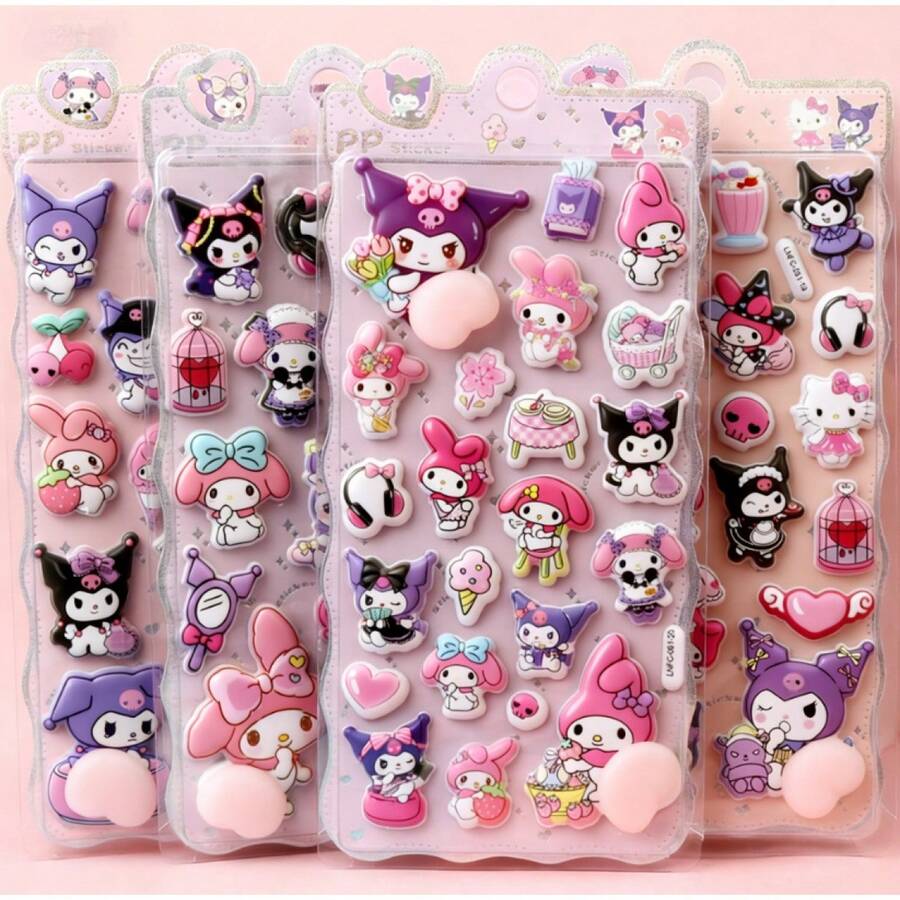 1pc 4 Options Cute Pet 3D Puffy Stickers Long-Lasting Adhesion Valentine's Day Gift For Phone Case Journal - 3D Stickers 19 - View 1