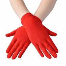 1 Pair 22cm Milk Silk Elastic Short Cycling Gloves, Suitable For Costume Play, Performance And Fashion Decoration Holiday Gloves - One Size - View 8
