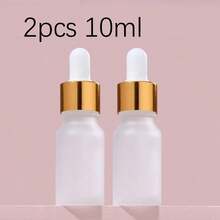 2支装磨砂玻璃滴管小瓶，适用于精油、香薰、香水和化妆品 - 容量分别为10毫升/15毫升/30毫升/50毫升，配有玻璃滴管 - 方便携带，可用于盛装液体、浴室用品和旅行用品 - 無色 - 查看 6