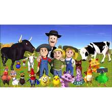 Cartoon Farm Barn La Granja De Zenón Theme Backdrop Birthday Party Decorations Background Photozone Props Poster Gifts - B - Xem 1