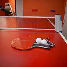 TendenciaPack de 2 raquetas de ping pong Diversiones Bago Kit 2 Raquetas y 3 pelotas roja/negraCalidad premium - Rojo/Negro - Ver 5