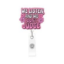 1pc Glitter Acrylic Badge Reel Retractable ID Card Holder Clip, Nurse/Doctor Badge Reel Gift, Retractable Badge Reel - Multicolor - View 16