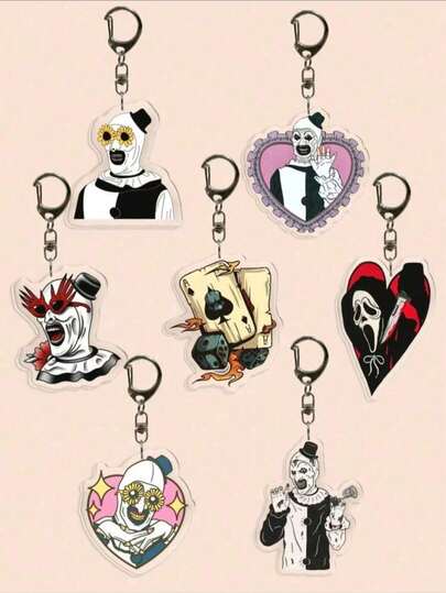 1 pieza Réplica de utilería de película unisex, llavero del Joker colorido con gafas de girasol, adecuado para cosplay y exposiciones; regalo coleccionable diseñado para fans de películas de terror, entusiastas de villanos y gamers - Juguete de alta calidad, a prueba de golpes, aplicable para decoración de escritorio, relleno de canasta de Pascua, regalo de Pascua, artículo de alivio del estrés, regalo de cumpleaños, regalo perfecto, ¡juguete sorpresa!