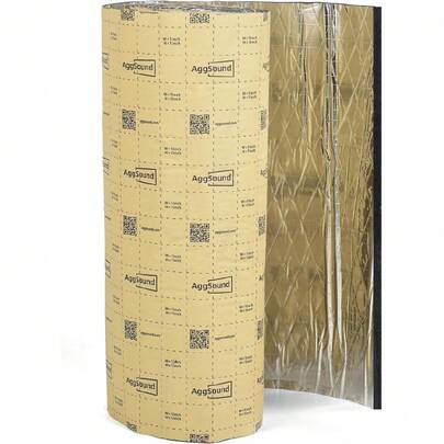 197mil 36sqft Sound Deadening Mat, Heat Shield Automotive Carpet Car Insulation Foam Board Sound Dampening, Aluminum Foil Finish Noise Insulation And Vibration Dampening Material,39587450