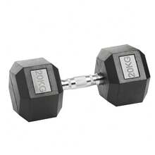 Mancuerna Hexagonal De Hierro Fundido Duradera De 2.5-25 Kg Con Revestimiento De Goma Para Gymnasio En Casa Con Mango Ergonómico, Estable Y Versátil - 20公斤 x1 - 查看 8