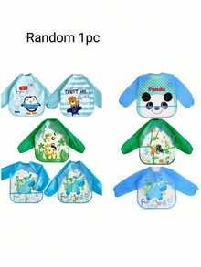 1 Pc Children's Reversible Long Sleeve Painting Art Smock, Random 1 Pc Sent - Multicolor - View 8