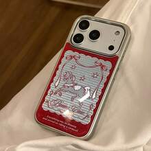 GUCADI 1pc Electroplated Silver & Gold Tone Chinese New Year Of The Horse Design Compatible With IPhone 17 Pro Max, 13, 16, 15, 14 Phone Case, Cute, Personalized, Creative, Chinese Style, Celebratory, Geometric, Cartoon, Adorable, Niche, Light Luxury, Ins Style - Silver - View 6