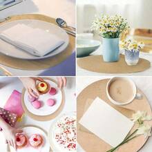 Set de table rond en lin et jute, tapis de pot de fleurs, tapis de table résistant à la chaleur, convient pour la cuisine et la salle à manger, peut être utilisé comme nappe de mariage, décoration de chambre, fête d'anniversaire, rassemblement familial, décoration de restaurant - Kaki - Voir 5
