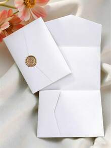 25pcs Tri-Fold Blank Pocket Wedding Invitation Envelopes, DIY Multipurpose Craft Paper Envelopes Suitable For Letters, Postcards, Wedding Invitations, Elegant Folding Invitation Envelopes With Pocket - Perfect For Weddings, Birthday Events 5*7 Inch Invitations, Pocket Invitations, Customizable Invitations, Best Gifts, Wedding Decorations, Home Decor, Room Decor, Party Favors, Bridal - Multicolor - View 9