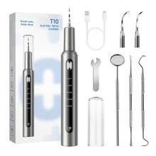 SEAGO 熱銷家用超音波牙齒清潔器，電動牙齒清潔器，便攜式超音波牙齒清潔設備，去除牙結石、牙垢、黃牙、煙垢、茶垢、咖啡垢，牙齒清潔工具，熱門牙結石去除，水牙線，電動美白設備，牙齒清潔設備，防水，牙齒美白 7 件組，家用口腔護理清潔工具，必備牙齒美白清潔工具，解決各種口腔問題，增強自信笑容，現代家庭不可或缺的健康護理小家電，500mAh 電池容量 - 彩色 - 查看 2