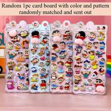 1pc Crayon Shin-Chan Cat Paw Sticker, Zipper Pull Sticker, Random Design, Handmade Decoration, Cute 3D DIY Sticker For Notebook, Phone, Gift For Friends, Students, Girls, Toys. Note: Some Designs May Have Color Variations, Shipped Randomly. - Multicolor - View 7