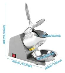 Triturador De Hielo Eléctrico, Maquina Trituradora de 300W, Ice Crusher de Acero Inoxidable, Picahielo para Raspados, Fácil de usar y Lavar - Tipo de Enchufe A USA (110-127V) - Ver 5
