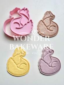 Cortador de Biscoito em Forma de Raposa Cartoon, Molde de Biscoito Animal Fofo, Carimbo de Biscoito em Forma de Raposa, Utensílios de Cozinha para Assar - animal - Visão 1