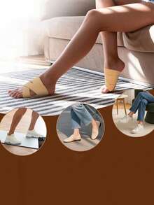 足弓支撑，硅胶材质，交叉绑带足垫，男女通用，可水洗 - 黑色 - 查看 4