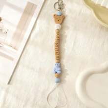 1pc Personalized Bear Keychain, Name Keyring, Party Favor, Bag Charm, Personalized Gift