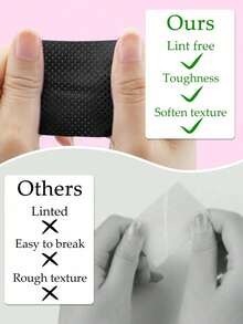 2000/1000/200片装指甲清洁湿巾 - 专业无绒指甲油卸除棉片，UV凝胶清洁纸巾，无香型美甲准备和完成清洁工具（黑色） - 黑色 - 查看 3