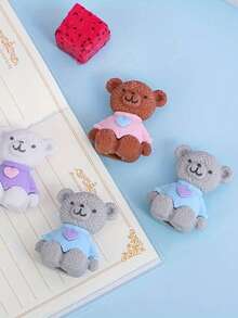 1pc 3D Teddy Bear Silicone Mold, DIY Candle Making, Wax Craft, Soap Making, Suitable For Home Decor, Fireplace, Room, Living Room, Center Decor, Office, Holiday Gift, Valentine's Day Gift - White - View 4