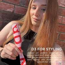 Denman D3 Original Curl Definer &Amp; Styler, Curly Hair Brush For Women &Amp; Men \U2013 7 Row Detangling &Amp; Curl Defining Brush For Smooth Defined Curls - A Precision Styling Brush For Straight Hair - ColorC - View 4