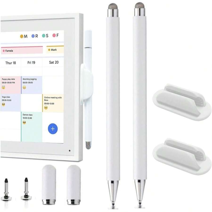 مجموعة قلم تعمل باللمس وحامل مناسبة لتقويم الشمس 15 بوصة و27 بوصة، قلم ثنائي الطرف لتقويم الشمس 15.6 بوصة و27 بوصة، مع حامل قلم هدايا للأم والعائلة والأصدقاء والأطفال وأعياد الميلاد والمناسبات - متعدد الألوان - مشاهدة 1