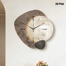 1个2D立体星球彩色积木静音挂钟，超静音石英机芯，无滴答声，适合装饰客厅、卧室、办公室、厨房和咖啡厅，是馈赠亲朋好友的完美家居装饰礼物。