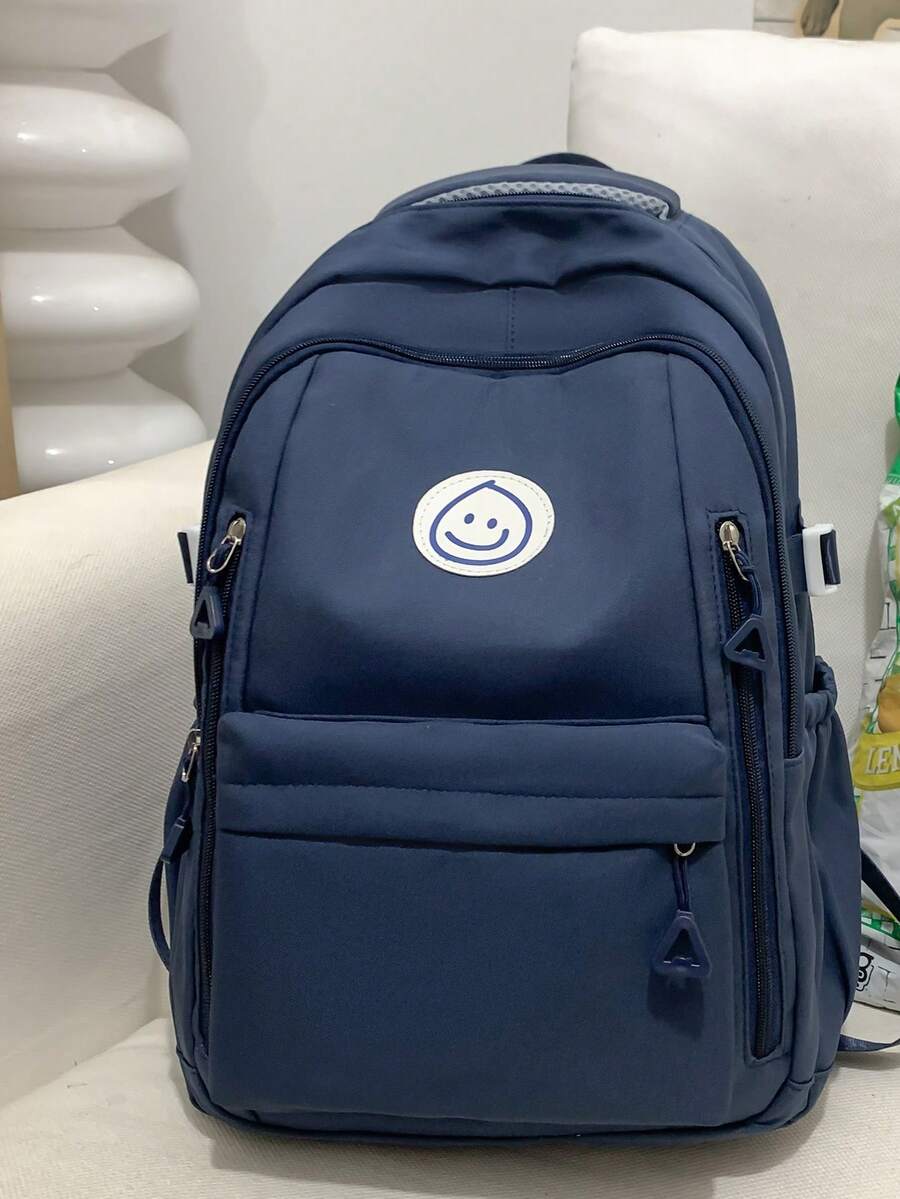 輕量便攜防盜多口袋背包,適合學生和青少年,適用於學校、旅行、健行、攀登、運動和出遊 - 藏蓝色 - 查看 1
