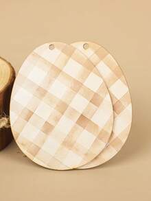 Bộ 20 món đồ trang trí treo bằng gỗ chủ đề Lễ Phục Sinh | Hình thỏ và trứng mộc mạc, trang trí bằng dây gai | Vật trang trí để bàn và treo tường, tự làm đồ trang trí nhà mùa xuân | Lễ Phục Sinh - A - Xem 5