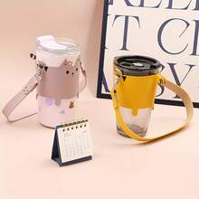 PU Leather Insulated Water Bottle Sleeve With Strap, Suitable For Camping, Hiking, Travel - Multicolor - View 4