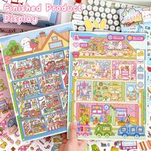 3D Mini House DIY Landscape Stickers, Cute Bear Colorful House, Adorable Playhouse, Suitable For Gifts, Office, Home, Marking, Labels, Classrooms, Entertainment Toys, Student Journals, Creative Retro Decoration DIY Stickers - Multicolor - View 11