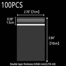 sealsuer 100个可重复密封透明塑料拉链袋,双层,厚度0.563毫米/2.216密耳,适用于旅行、运输和户外收纳,圣诞节和情人节礼物,透明塑料袋,冷冻袋,珠宝塑料包装袋,衣服/T恤/裤子透明包装袋,户外露营多用途工具包,周年纪念透明自粘袋 - 無色 - 查看 26
