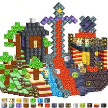300/500 Stück Magnetische Bauklötze Set, Lavason Wald Welt Blöcke, MINT Bildungslernspielsachen, Hilfreich für die Entwicklung der Hands-On Fähigkeit, Magnetische Würfel Bauklötze Spielzeug, Geeignet als Geschenk für Feiertage oder Geburtstage - MINT Sensorisches Spielzeug für Erwachsene - Verschiedenfarbig - Übersicht 6