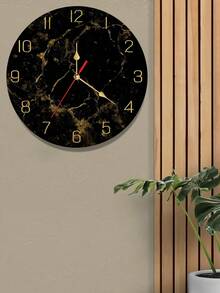 1 pezzo Orologio da parete moderno in texture di marmo da 10/12 pollici, silenzioso senza ticchettio - Orologio da parete al quarzo di lusso nero e oro di grandi dimensioni, funzionamento a batteria (batterie non incluse) - Elegante design in texture di marmo, adatto per soggiorno, cucina, ufficio, camera da letto - Perfetto regalo per il riscaldamento della casa o il Natale - Facile da appendere, adatto per la decorazione dell'ufficio, orologio alla moda, lavorazione di alta qualità, scelta del designer di interni - Multicolore - Visualizzare 7