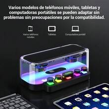 Bocina Inalambrica Portatil Altavoz Bluetooth Con luces Led - Negro - Ver 3