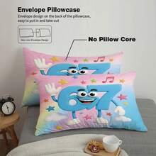 3pcs Bedding Set (1 Duvet Cover + 2 Pillowcases, No Filler) With Cute Colorful Number 6 & 7 Themed Patterns, Suitable For Daily Use, Holidays, Gifts For Loved Ones, Friends And Family. Soft, Warm, Skin-Friendly Duvet Cover In Various Sizes, Including Extra Large, Cozy And Chic, Suitable For Girls, Boys And Teenagers Bedrooms, Guest Rooms. - 6532+SJT+C - View 8