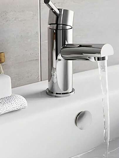 3/8pcs Plastic Bathroom Kitchen Sink Overflow Cover Replacement, Chrome Round Drain Cover, Sink Accessories Decorative Overflow Cover Mesh Round Cover Silver Home Bathroom Decor, Autumn, Back To School