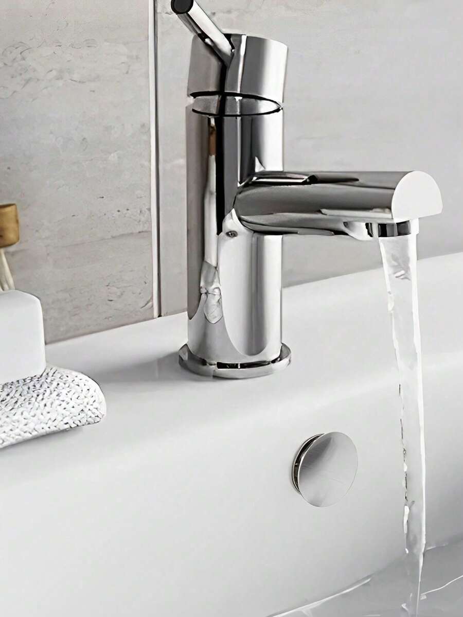 3/8 pezzi Copertura di ricambio per troppopieno del lavandino del bagno e della cucina in plastica, copertura di scarico rotonda cromata, accessori per lavandino, copertura decorativa per troppopieno a rete rotonda argento, decorazione per il bagno di casa, autunno, ritorno a scuola - Argento - Visualizzare 1