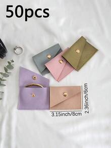 50/10/1pc Microfiber Gift Pouch Small Jewelry Presents Pouches For Necklace Christmas Wedding Gift Package Envelope Bags Small Gift Packaging For Children Birthday Favor Candy Pouches Microfiber Velvet Bag Gift Bags - CX-cFX - View 3