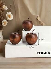 1/2pcs Natural Wooden Aroma Diffuser - Apple Shaped Essential Oil Diffuser, Elegant Brown Woodgrain, Non-Flammable, Easy Operation, Automatic Diffusion System, Suitable For Home, Car And Office - Air Freshener, Holiday Gift - Ideal For Bedroom, Living Room, Spa Decoration - Natural Wooden Material, Apple Shaped Aroma Diffuser, Improve Air Quality, Fashionable Home Decor, Home Decoration, Christmas Decoration, Room Decoration, Christmas Gift - Multicolor - View 4